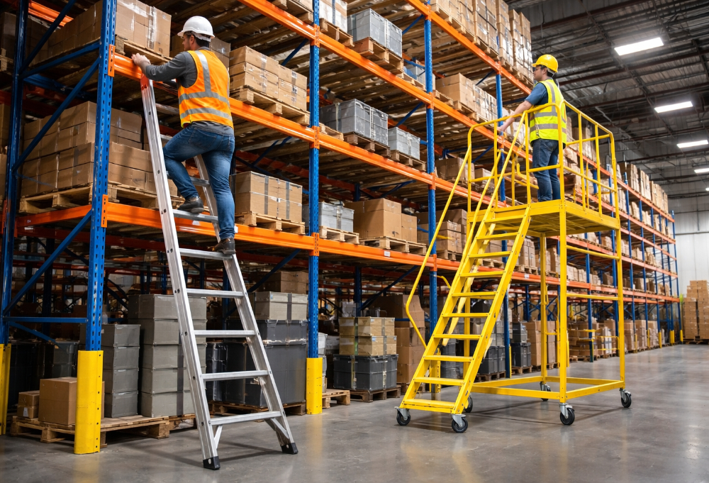 Ladders For Racking Choosing the Right Ladder for Elevated Platforms and Storage Racks ...
