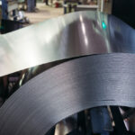 Roll,Of,Galvanized,Steel,Sheet.,Close,Up,View.