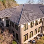Sunny,Daytime,Drone,Images,Of,A,Brown,Standing,Seam,Metal