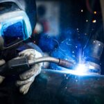 Welding,,Fabrication,,Manufacturing,Industry,Worker,Wearing,Personal,Protective,Equipment