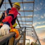 Safety,Equipment,Male,Construction,Worker,Working,At,Height,Wear,Safety